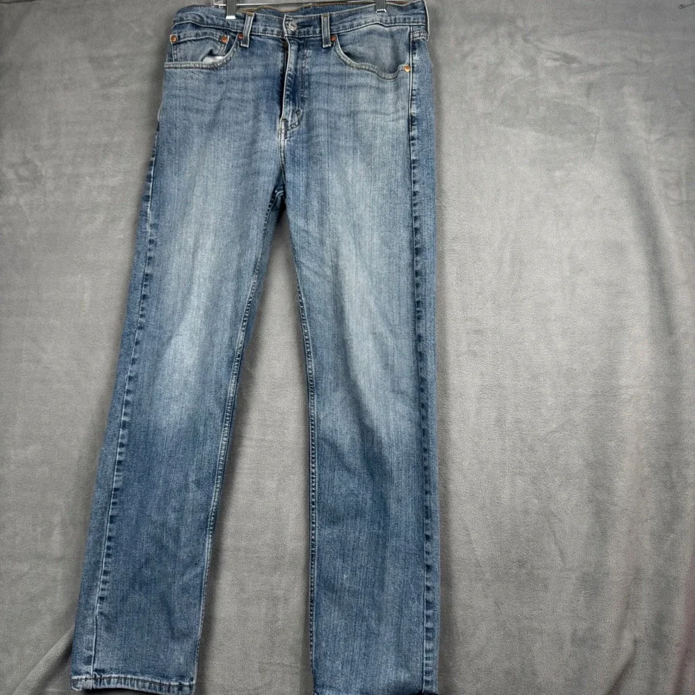Levis 505 Regular Fit‎ Straight Leg Mens Jeans Blue Denim 34x32 Medium Wash